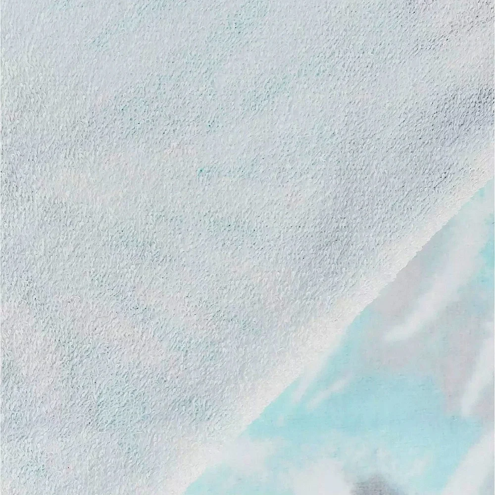 🎉HP🎉NEW Juicy Couture Logo Tie Dye Aqua/Gray 100% Cotton Towel 🌊☀️